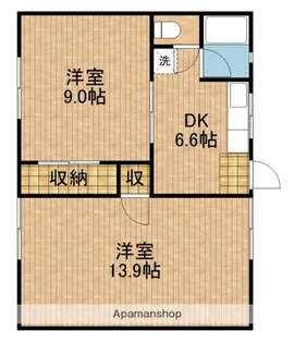 植新アパート【2階】の間取り