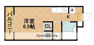 元浜グリーンホームズ【303号室】の間取り