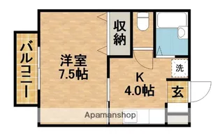 リバティヒル幸E【2階】の間取り