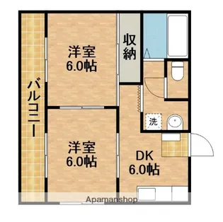 キャッスルモモⅠ【2階】の間取り