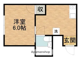 メゾン元魚【205号室】の間取り
