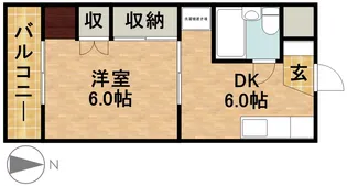 コーポ北浦【1階】の間取り