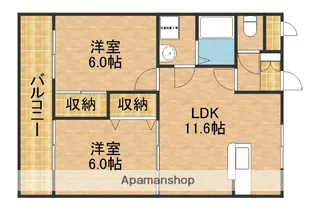 ベルツリーA【1階】の間取り