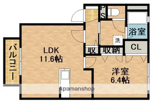 モンテベルテA【2階】の間取り