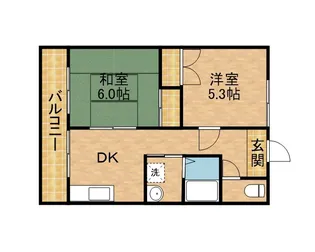 エステート富士【202号室】の間取り