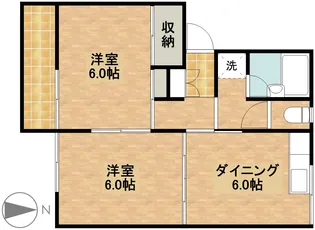 コーポ神谷Ⅰ【202号室】の間取り