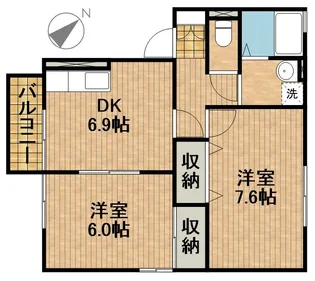 セジュールヴェガ【2階】の間取り