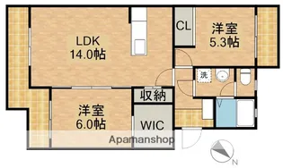 サンパーラ松本【1階】の間取り