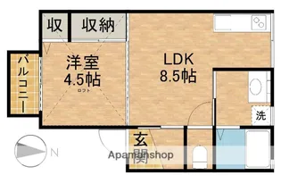 オリーブハウス【B号室】の間取り