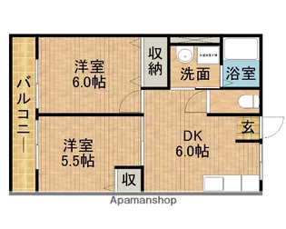 シティハイムアサダ【1階】の間取り
