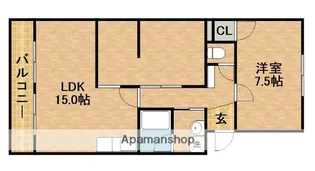 アヴェニュー元浜【206号室】の間取り