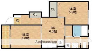ARKADIA舞阪B【1階】の間取り