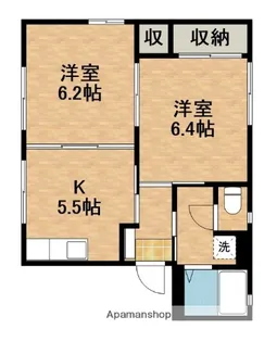 ヴェルジェサークⅠ【101号室】の間取り