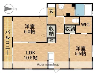 ネクステージ山東Ⅰ【2階】の間取り