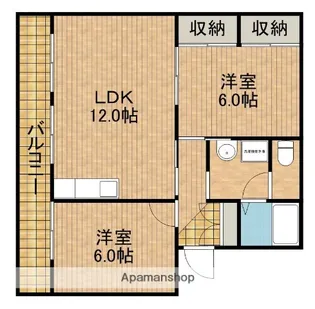 パークハイツ【2階】の間取り
