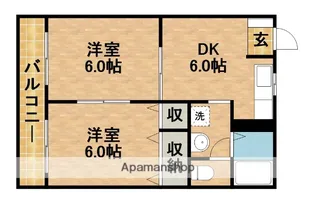 サンパレス金子【105号室】の間取り