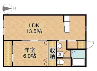 メゾンホワイト【2D号室】の間取り