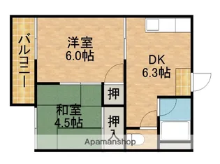 フォーブルサフランB【2階】の間取り