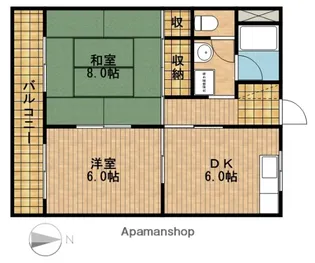 サンシャイン天王Ⅱ【1階】の間取り