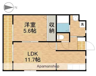 ウィング・イヌイ【1階】の間取り