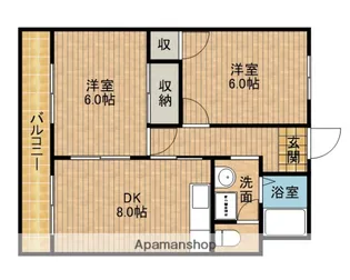 エンジェルパレス【202号室】の間取り