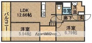 静岡県袋井市愛野【アパート】の間取り