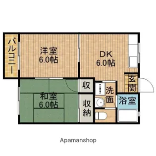 コーポみのり【1階】の間取り
