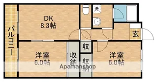 フローレンス門神【3階】の間取り