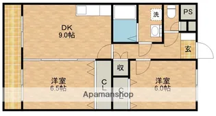 マンションYK2【1階】の間取り