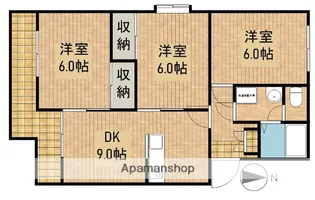 ローザンヌⅠ【206号室】の間取り