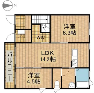MELROSECOURTⅠ【1階】の間取り