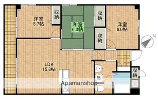 ライフ第5マンション大平台【2階】の間取り