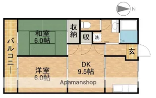 バームハイツ【2階】の間取り