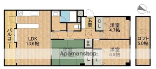 メゾン野口町【6階】の間取り