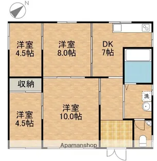 SUMICA高丘【1号室】の間取り