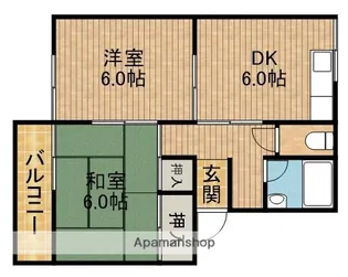 パルハウス曳馬Ⅱ【1階】の間取り