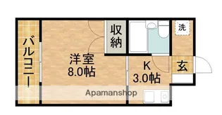 フラットサンパティーク【3階】の間取り