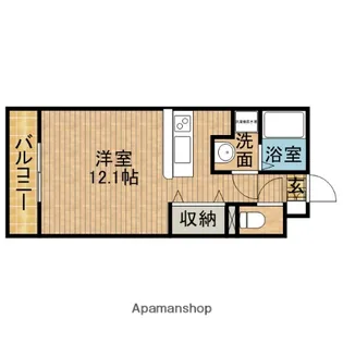 グランストークウィンディ【102号室】の間取り