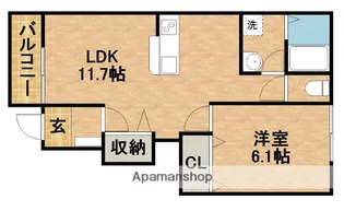メルヴェユーイーグルⅡ【105号室】の間取り