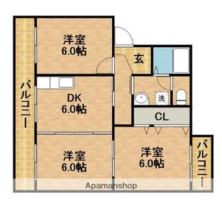 エステート半田山【3階】の間取り