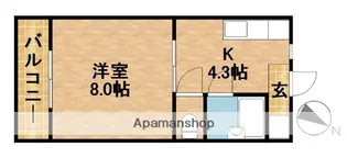 クレイドル【205号室】の間取り