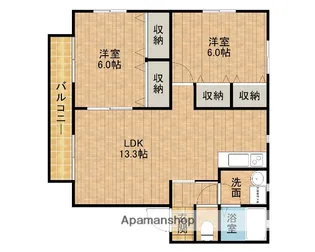 ティエドIIO C【1階】の間取り