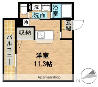アップル第7マンション【5階】の間取り