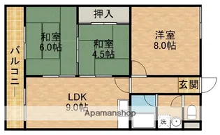 エルコンフォール【104号室】の間取り