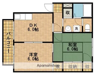 ハイカムールジャスミンB【203号室】の間取り