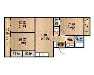 シャルマンKOGAWA【2階】の間取り