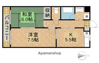 クラフトⅢ【101号室】の間取り