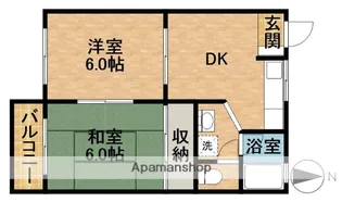 ハイツ西ノ原【2階】の間取り