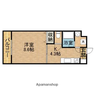 プラセール【206号室】の間取り