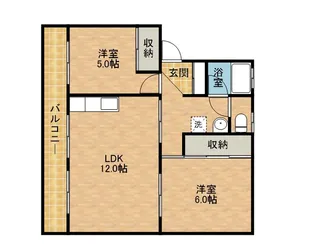 リバーサイドパレス【1階】の間取り